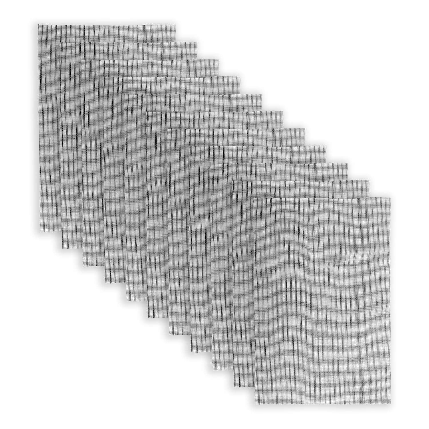 Lotsdonxia 10 Pcs Flower Pot Hole Mesh Pads, 11.8 x 7.8 Inch Rectangular Polyethylene Drainage Netting Mats for Bonsai and Plant Pots, Soil Retention and Drainage Enhancement