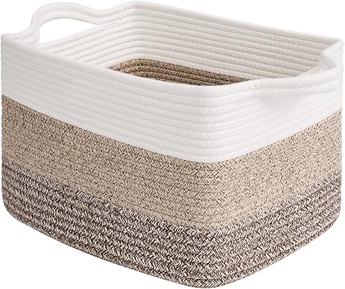 Miniatura 27 de Goodpick Contenedores de almacenamiento en forma de cubo – Cestas de estante para toallas, libros y ropa, contenedores de almacenamiento de armario