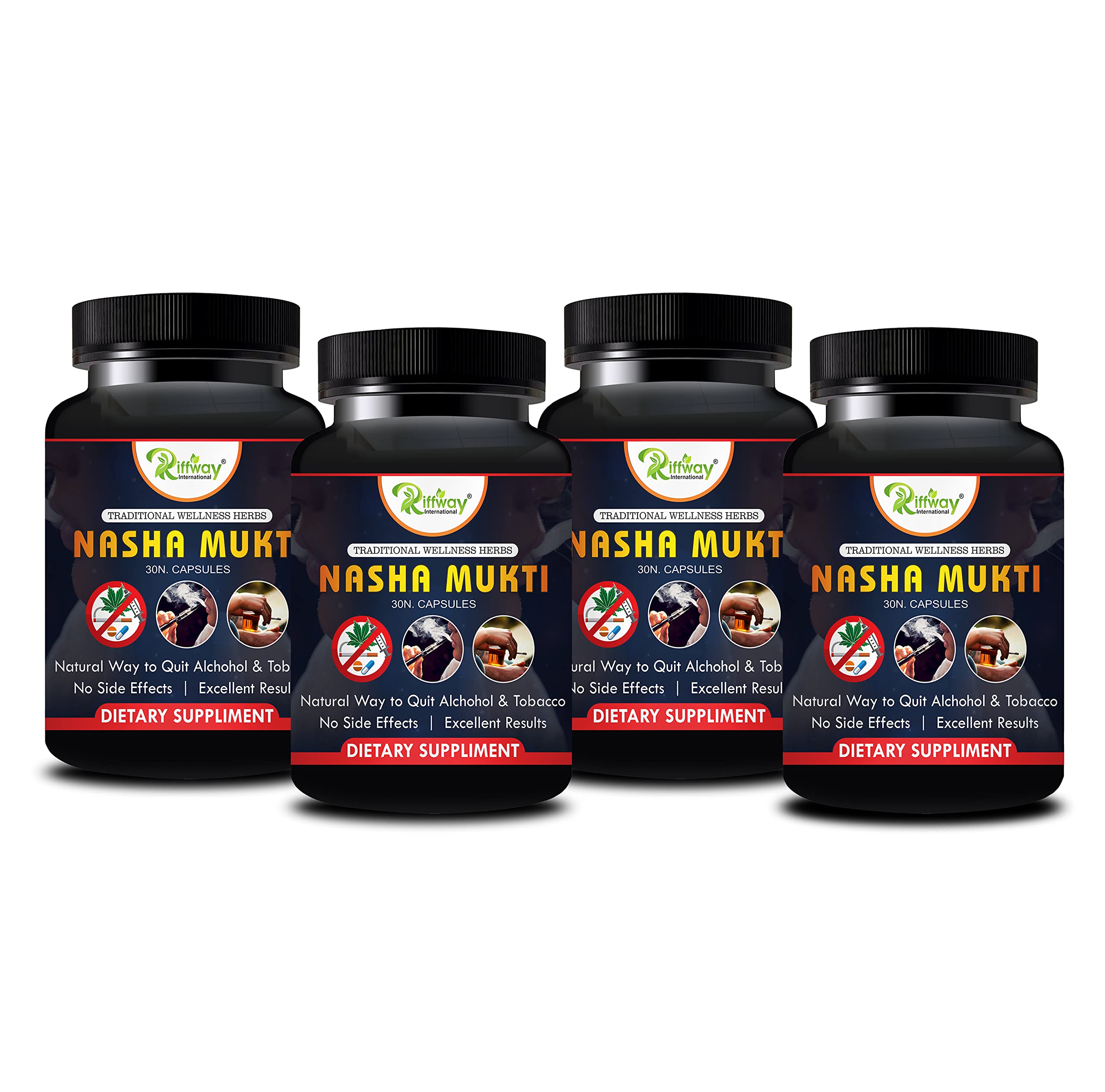 inlazer Nasha-Mukti Health Tablets | Smoke Capsule Improves Lungs Function (Pack Of 4, 120 capsule)
