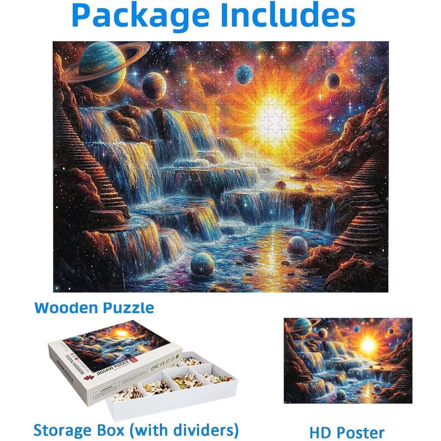 4000 sztuk puzzli, wodospady planety4000 sztuk puzzli dla dorosłych, prezent na rocznicę i Boże Narodzenie, dekoracja domu, zapobieganie degeneracji mózgu u osób starszych v-912