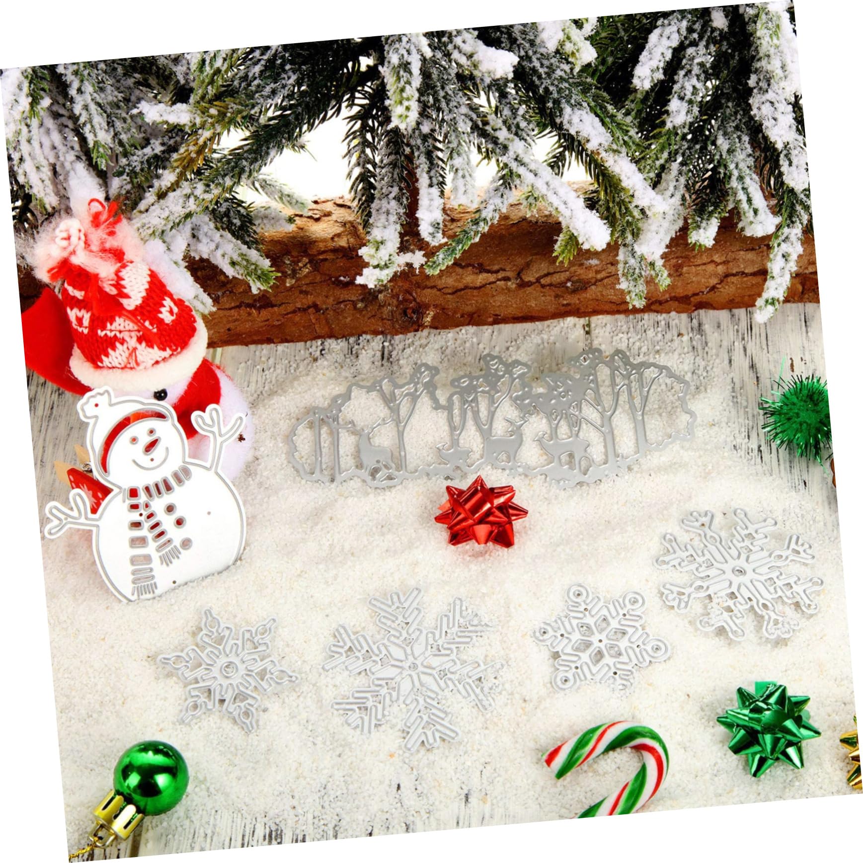 NUOBESTY 24 Piezas Navidad morir diver light scrapbooking muere para navidad pueblo troquelado troqueles de de metal plantillas troqueles de para navidad en modelo moho