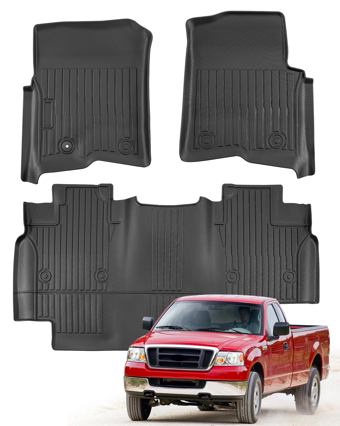Alfombrillas de auto para Ford F-150 SuperCrew 2004-2008 y para Lincoln Mark LT Crew Cab 2006-2008, ajuste personalizado para todo
