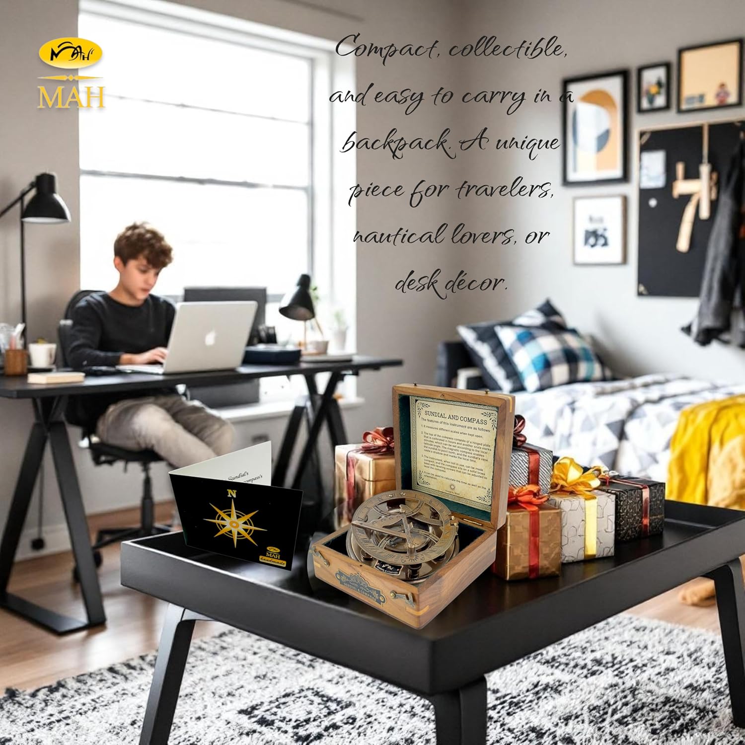 Top Grade 5-Inch Large Brass Nautical Sundial Compass – Perfectly Calibrated Antique Vintage Collectible | Timeless Love Gift for Him & Her – Ideal for Anniversary, Wedding & Father’s Day - Image 4