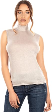 بلوزة نسائية بدون أكمام من مزيج الكشمير من مجموعة EGI الحصرية. صنع بفخر في إيطاليا.