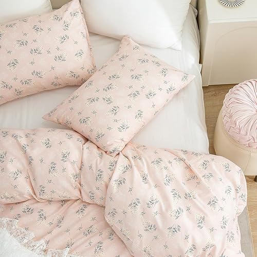 Miniatura 9 de Jane yre Juego de funda de edredón tamaño King floral, microfibra cepillada de 3 piezas, juego de ropa de cama tamaño King, diseño de flores estilo