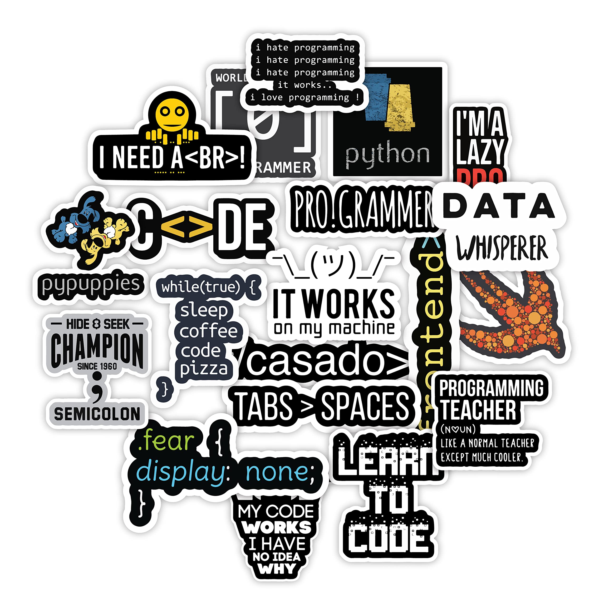ISEE 360® 20 PCs Programming Quote Printed Laptop Coding Programming Stickers for Mobile Bottle Cars Bikes Multicolored Combo (B09VXD3H2L) Amazon Price History, Amazon Price Tracker