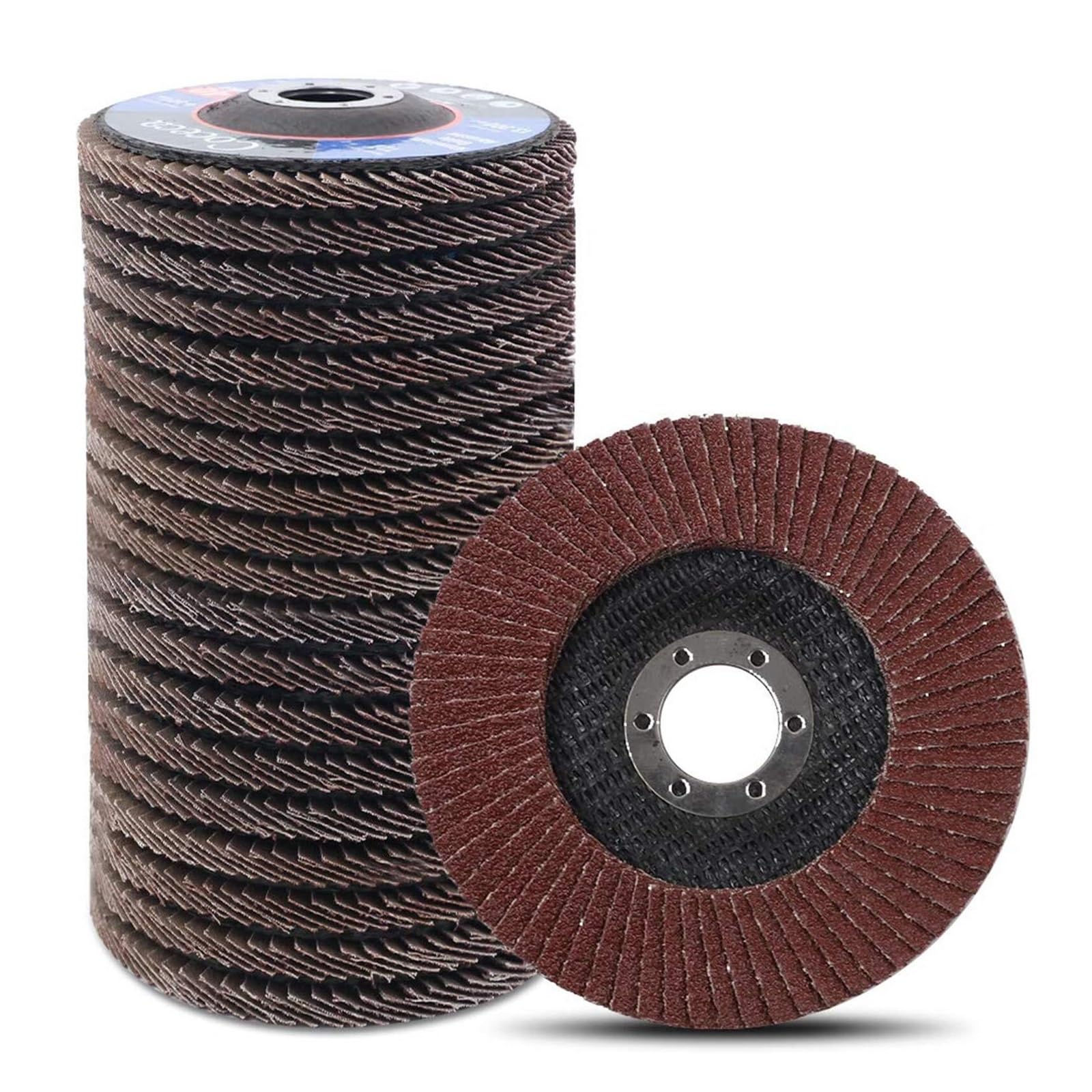 5 Pezzi Dischi lamellari in Zirconia 115/125 mm Dischi abrasivi 40/60/80/120/125 Grana Mole Abrasive for smerigliatrice angolare Finitura(125mm x P80)