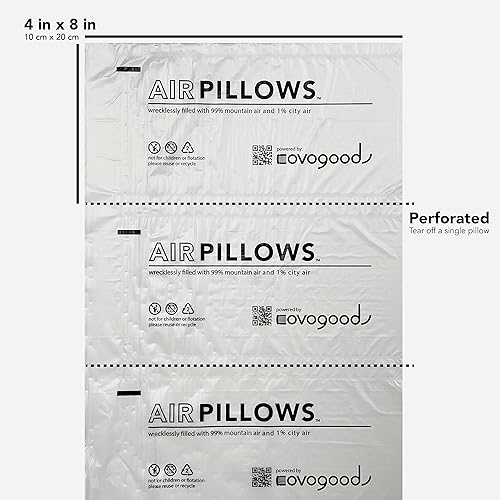 Miniatura 2 de AirPillows™ 5000 Premium Película de aire sin relleno | 1 rollo (1650 pies), 5000 almohadas (4 x 8 en Ea) | como papel de espuma de cacahuetes de
