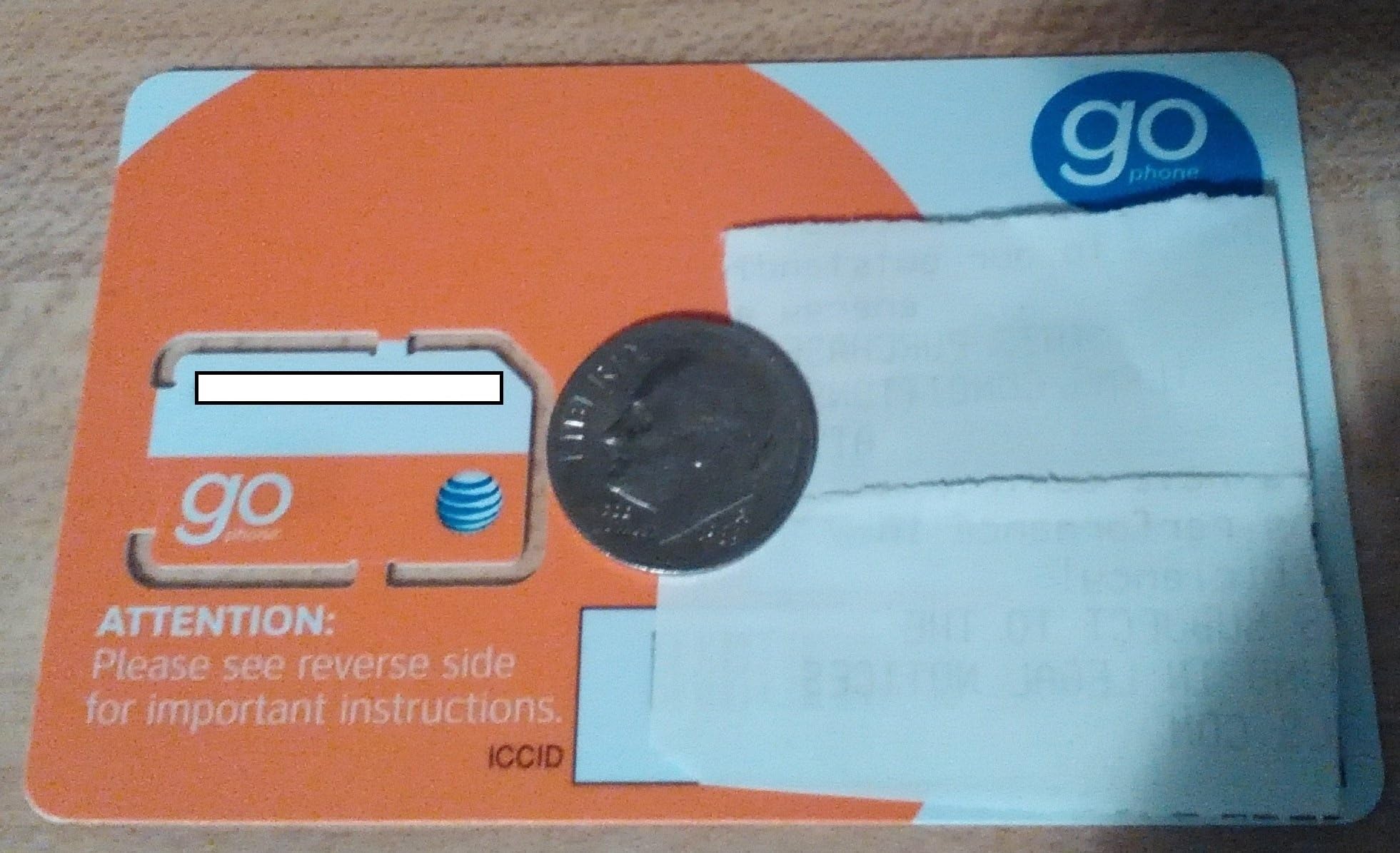 AT&T ATT GoPhone Sim Card No Contract Required