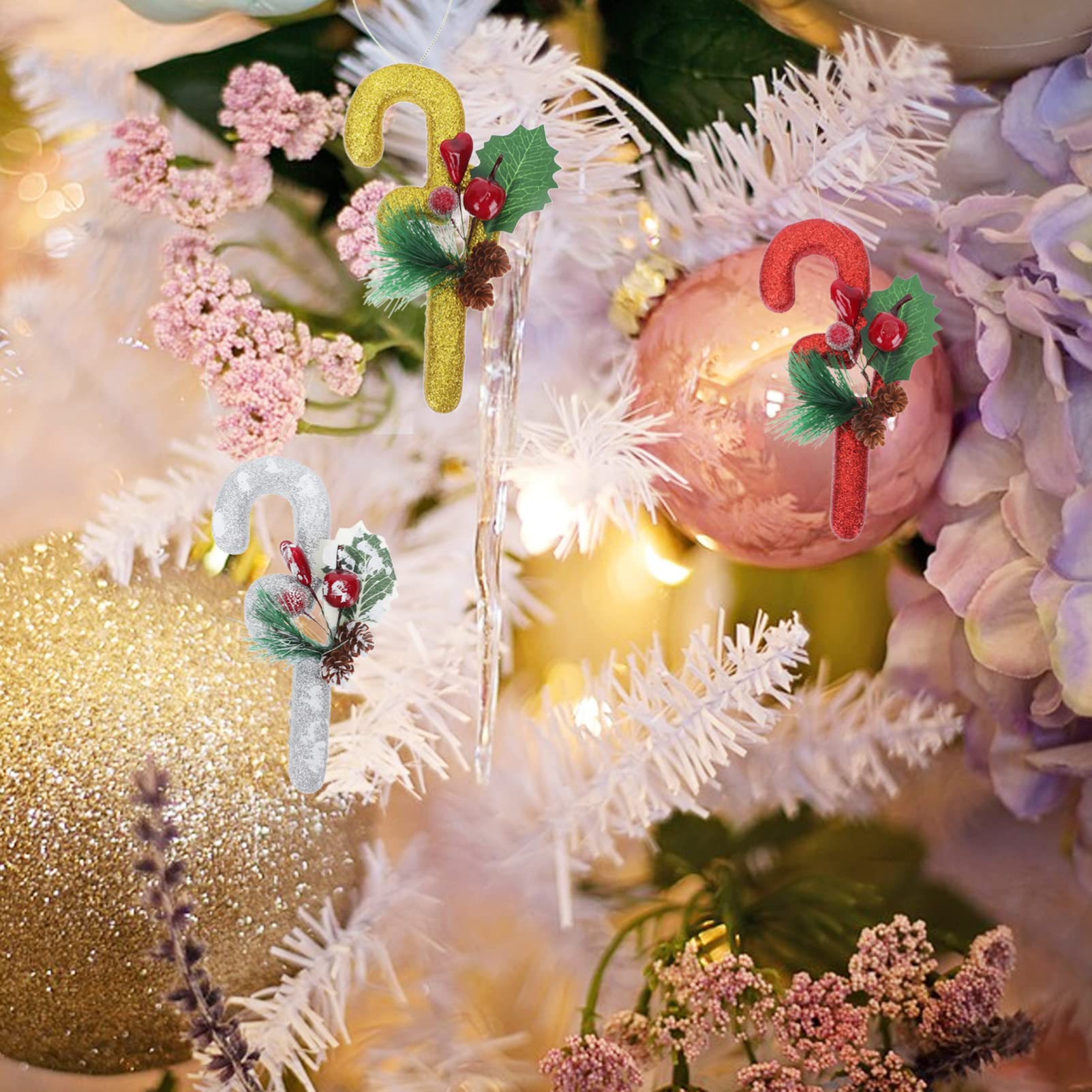 Zerodeko 3 Set Decorazione Natalizia Da Passeggio Arredamento Lucine Per Tende Christmas Tree Xmas Tree Stampelle Stampella Appesa in Schiuma Ciondolo Festival Plastica 6 Pezzi * 3