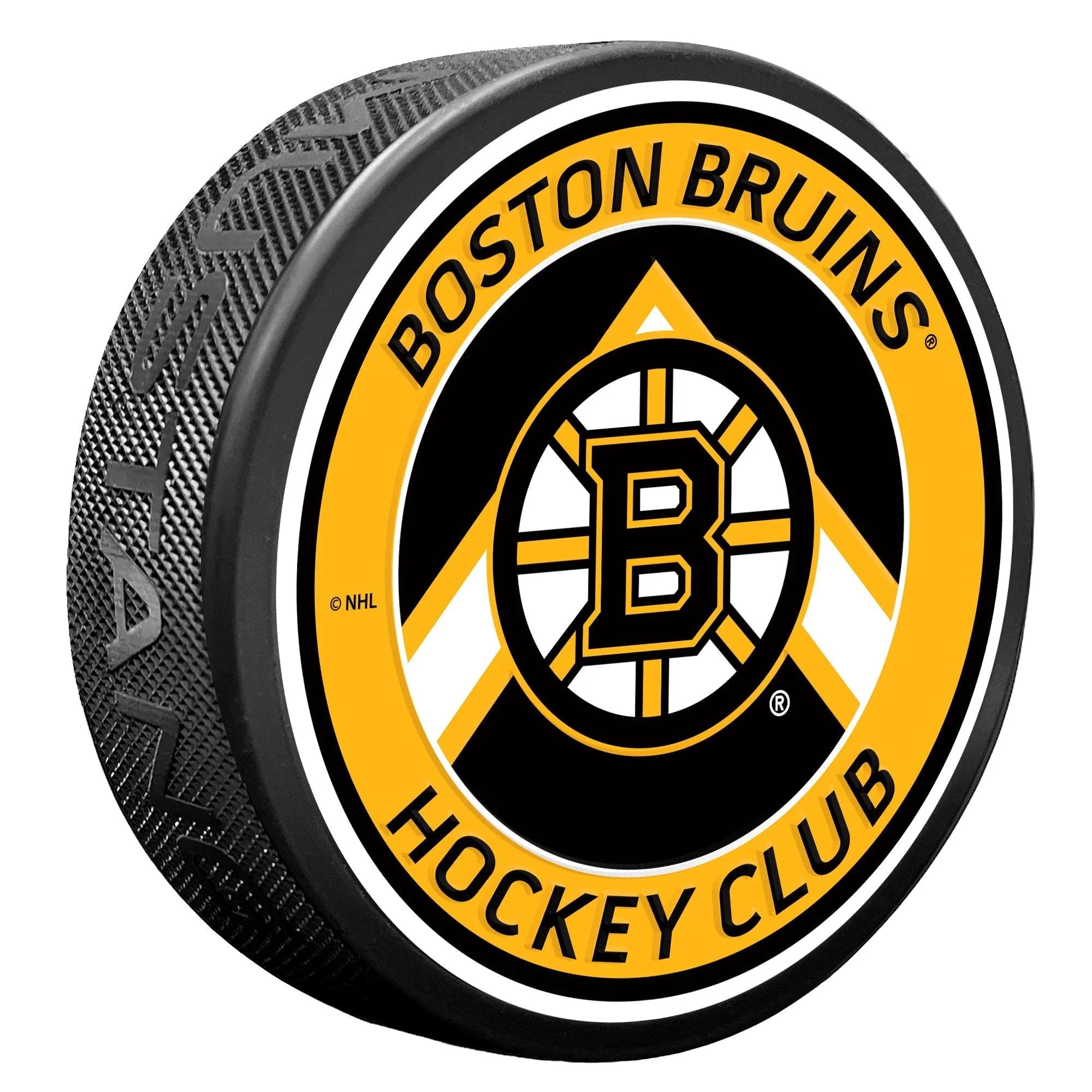 Sports Decor Boston Bruins Puck - Chevron Banner