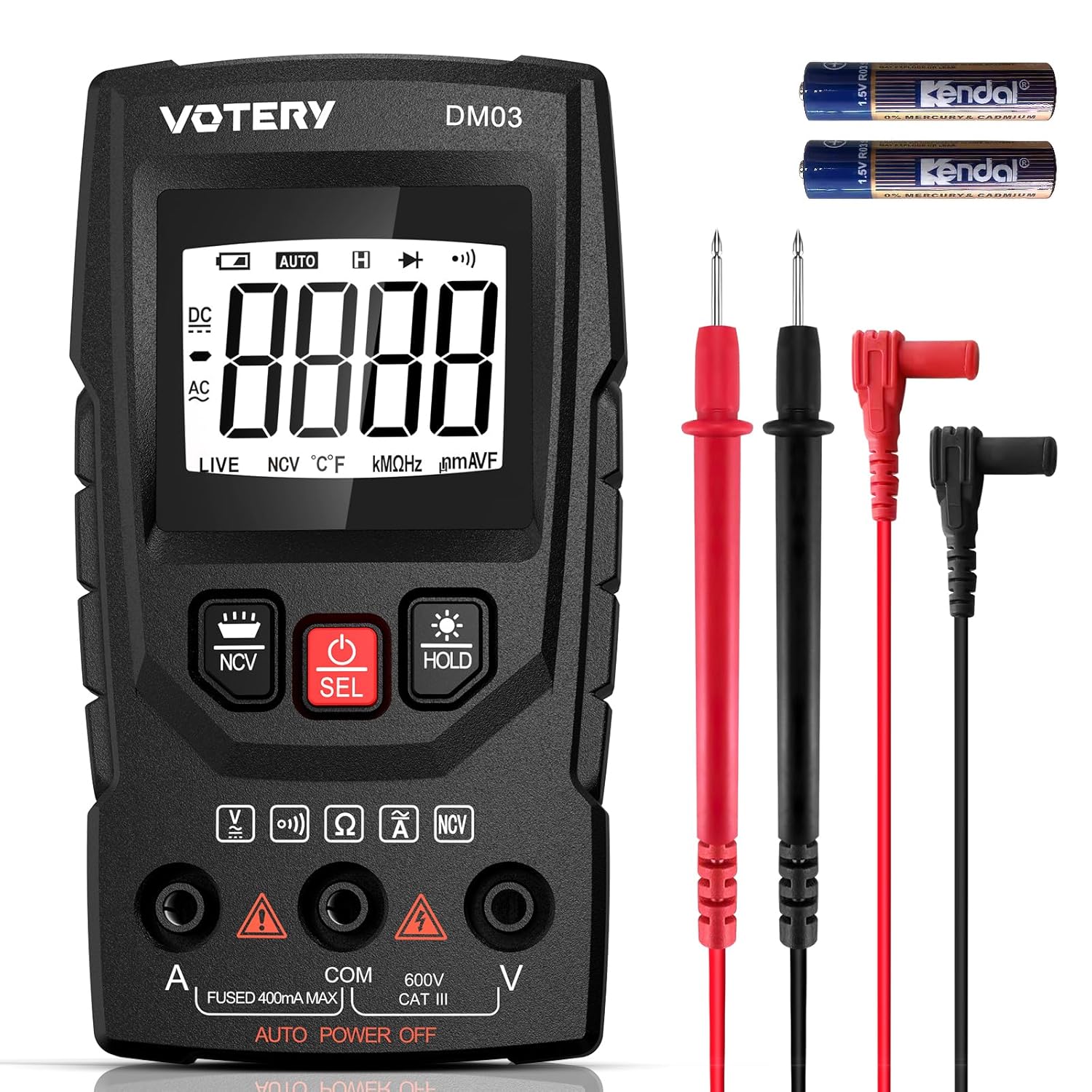 Multimeter, Digital Multimeter, 4000Zähler Elektrotester, Auto Ranging