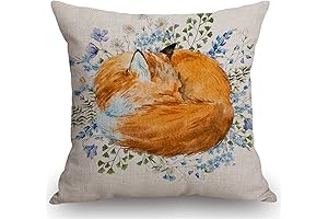 Swono Watercolor Fox Pillow Cover for a Cozy and inviting Living Space