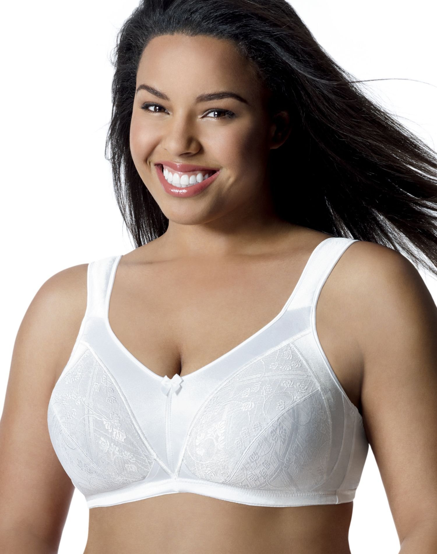 Just My Size Women's Cushion Strap Minimizer Wire Free Bra