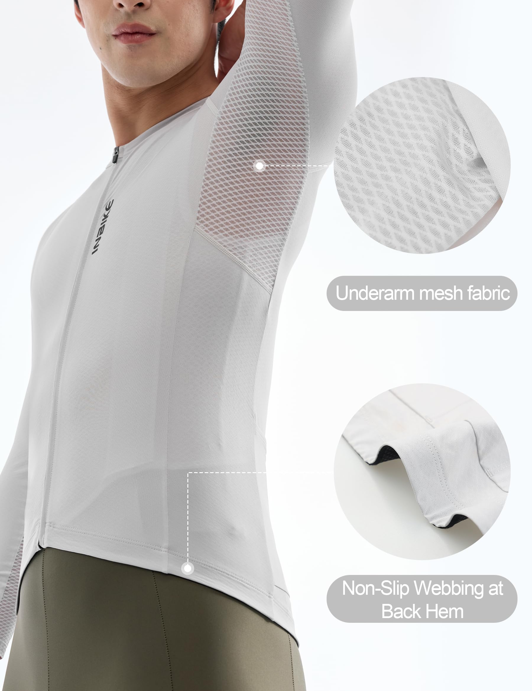 INBIKE Maillot Cyclisme Homme - Haut Vélo Respirant 3 Poches Arrière,Confortable Séchage Rapide,Vêtement VTT Route