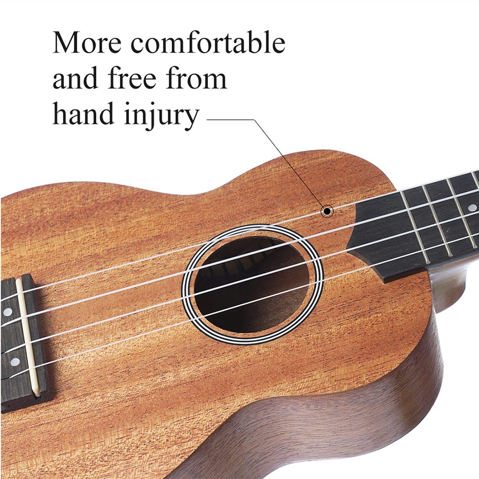 Ukulele koncertowe Początkujący Ukulele 21- calowy Ukeleles Mini Gitara Instrument Muzyczny Drewno Litego Drewno Z String Capo Thumb Pasek Dla Początkujących
