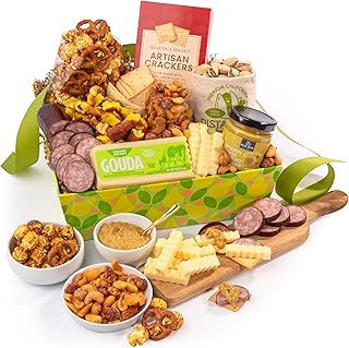 A Gift Inside Snacking Sensation Meat, Cheese & Snack Variety Gift Box