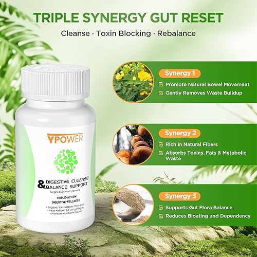 Miniatura 2 de Suplemento de desintoxicación de limpieza de colon  Apoyo intestinal natural para la hinchazón y el alivio del estreñimiento, con Senna, XOS y