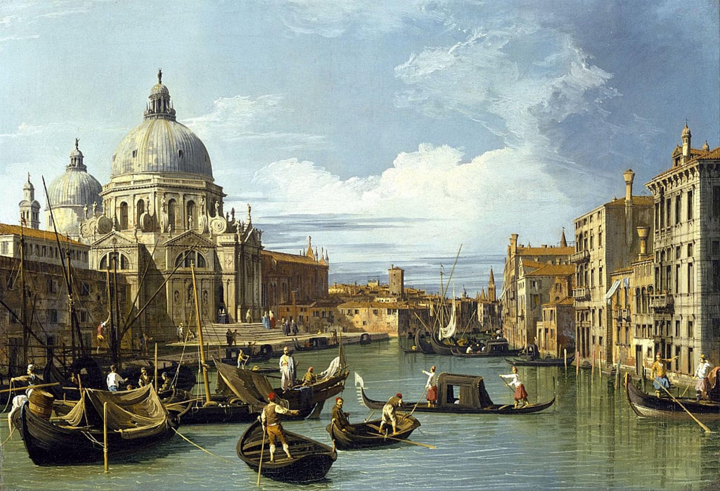 POSTERIIk Famous Print Pop Art Wall Art Graffiti The Entrance to the Grand Canal Venice by Antonio Canal Art Prints for Home Decor 60x90cm