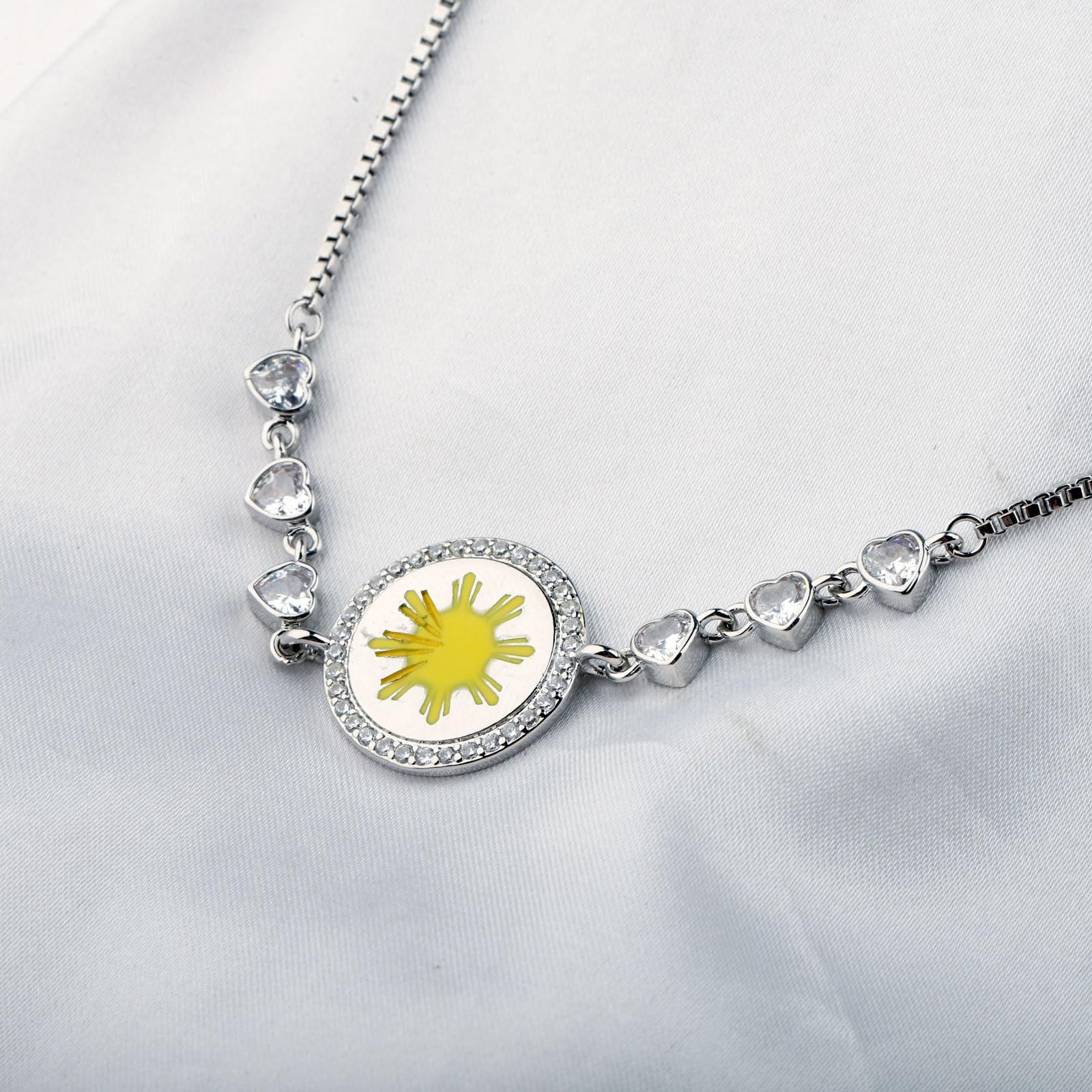 KEYCHIN Sun And Star Bracelet - Filipina Pride Gifts - Philippine Flag Jewelry