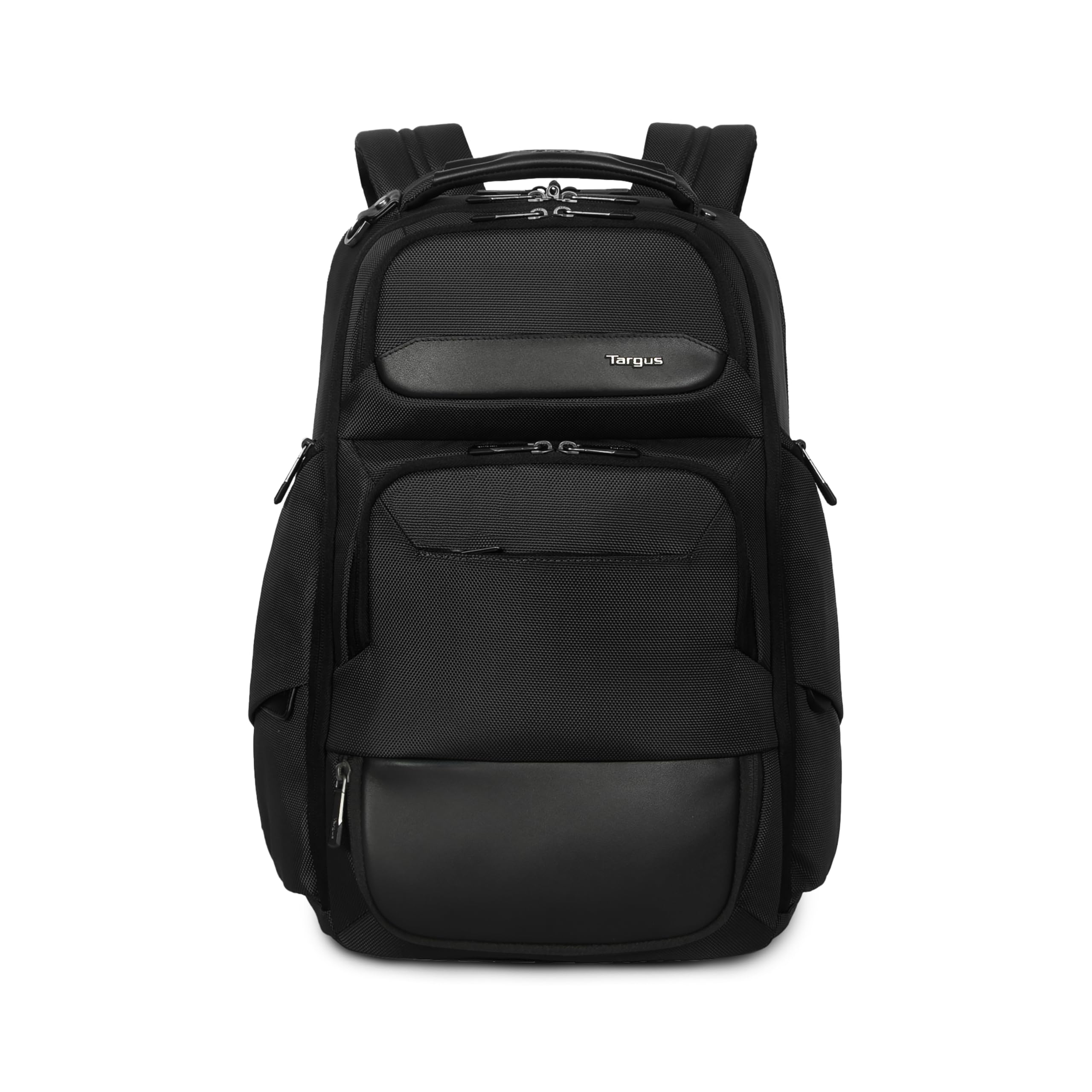 Targus 15-16 Inch Heritage Luxe Backpack, Professional Laptop Backpack with Padded Laptop Compartment, Ergonomic Shoulder Straps, Water-Resistant Fabric, Spacious Storage, Black (TBB656GL)