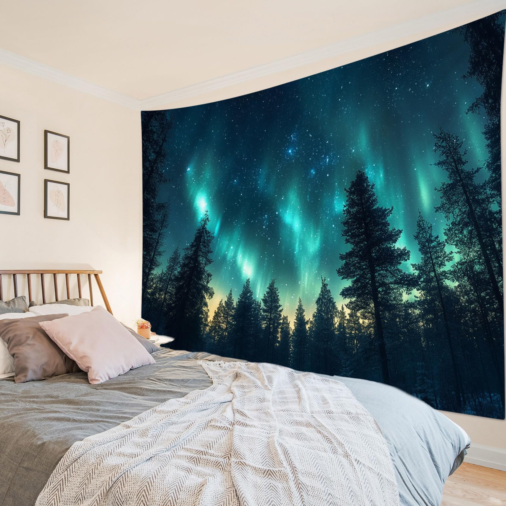 Tapisseries Arbres, paysage naturel, ciel étoilé Tapisserie murale XXL