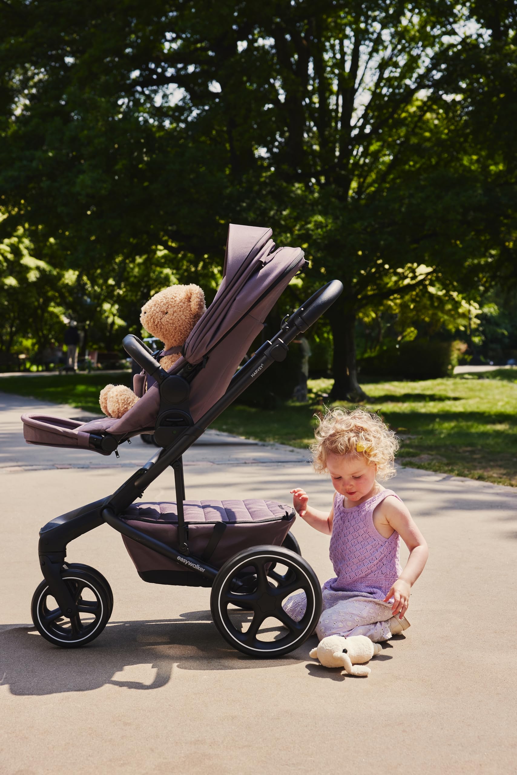 Easywalker Höhenadapter +8 cm – AUSSCHLIESSLICH für Harvey5 Kinderwagen (Nicht für Harvey1 oder Harvey3) – einfach klickbar, abnehmbar – Schwarz, 1 Paar (Links + Rechts)