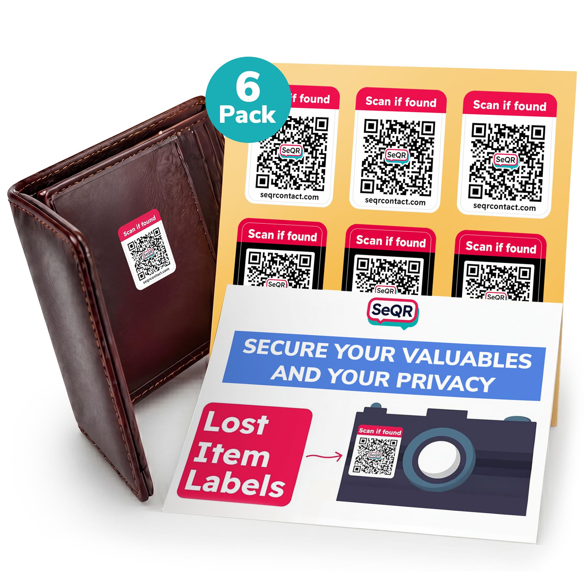 Amazon.com: SeQR Lost Item Labels | QR Code Stickers for Item