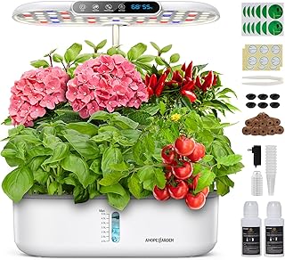 Ahopegarden Hydroponics Herb Garden with LED Grow Light