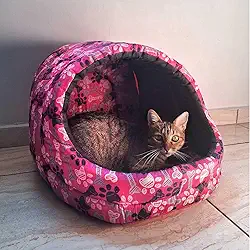 Cama Gato Ninho Toca Iglu Esconderijo Caminha Pet - Lillos Pet (Rosa)