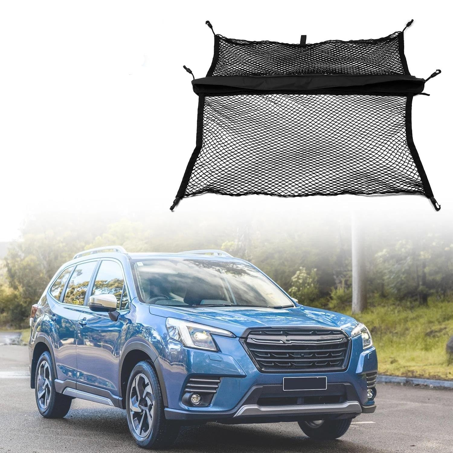 Rete Portaoggetti Auto Per Subaru Per Forester 2019-2024 Rete Di Carico Posteriore In Rete Nera F551SSJ000 Rete di Stoccaggio