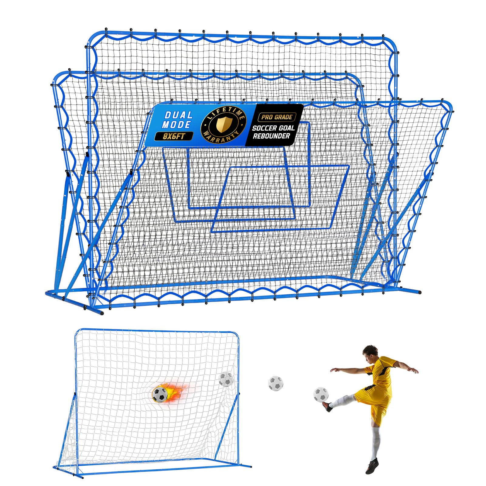 Soccer Baseball Rebounder Soccer Goal Net, Volleyball Rebound Pitchback Net