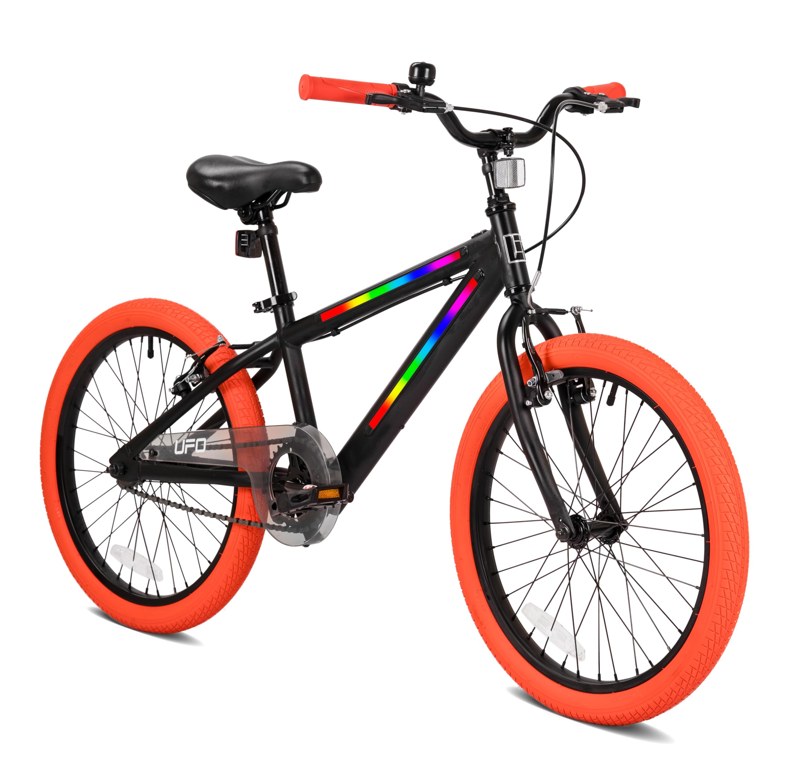 UFO Kids Bike with Signature In-Frame LED Lights for Boys and Girls: Training Wheels Included - Ideal for Ages 3+