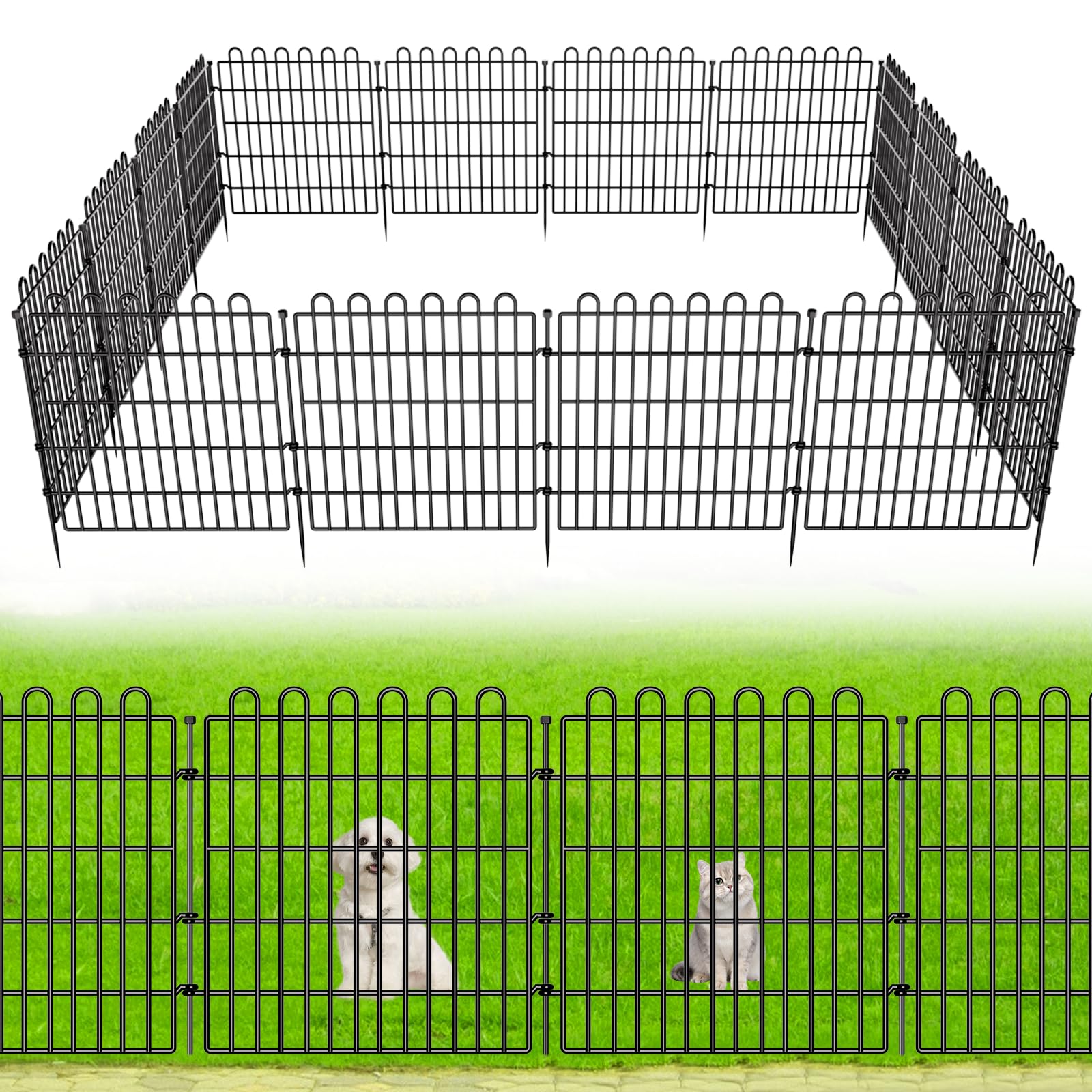 CLEASO No Dig Decorative Garden Fence