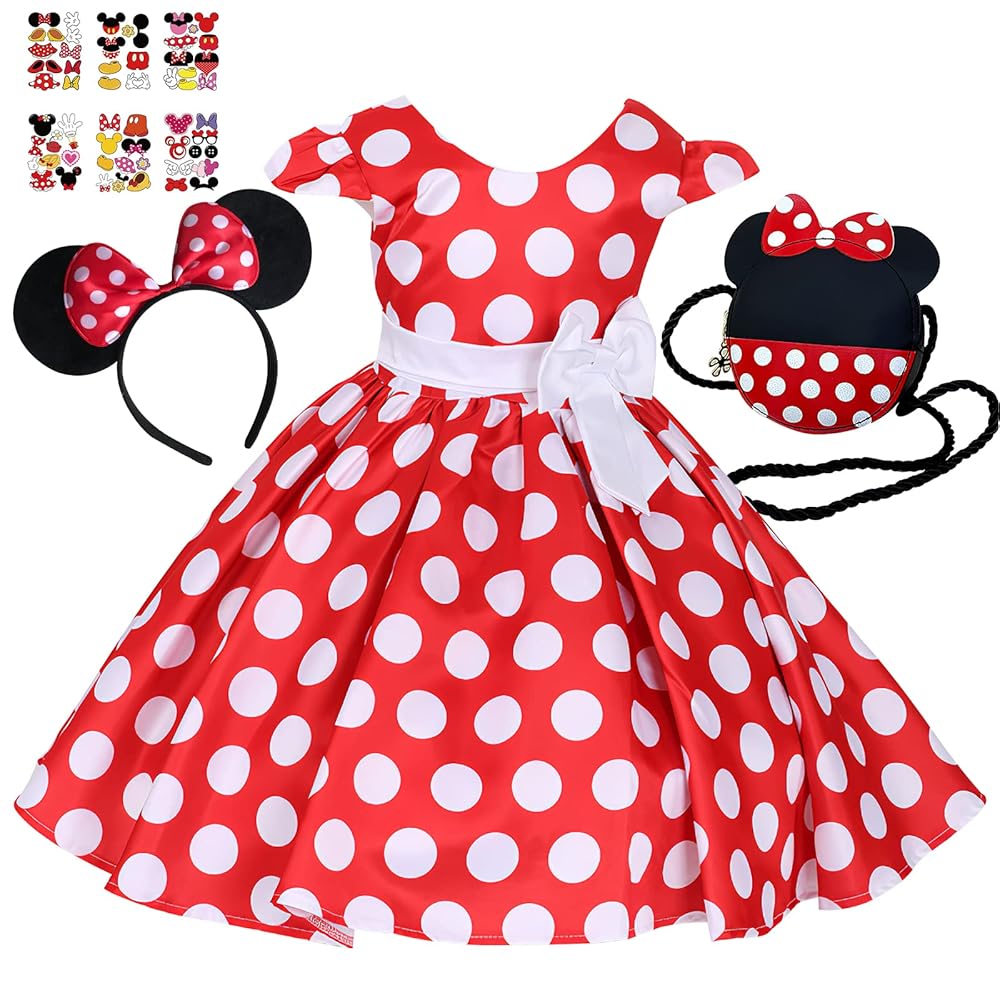 ミニーマウス - TDR　キッズミニーちゃんコスプレ3点セット Amazon.co.jp: [Stuihort] ミニー コスチューム 子供 コスプレ T