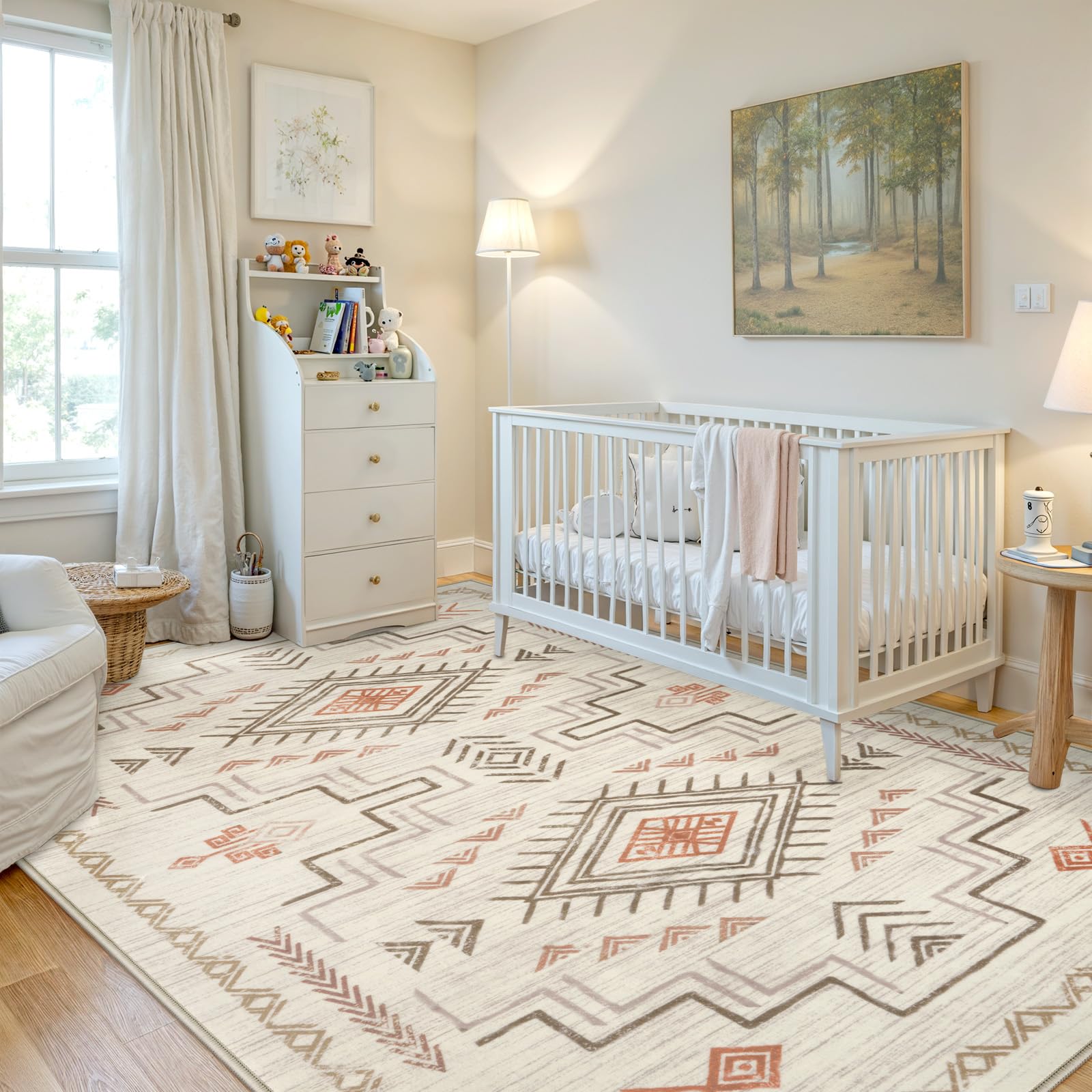 Amazon.com: STARUIA Washable 8x10 Area Rug for Living Room, Beige