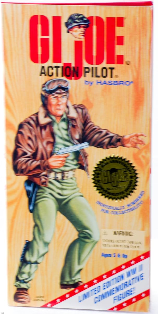 Figura de acción GI Joe Action Pilot de 12" Edición conmemorativa numerada del 50 aniversario de la Segunda Guerra Mundial (Hasbro 1995)