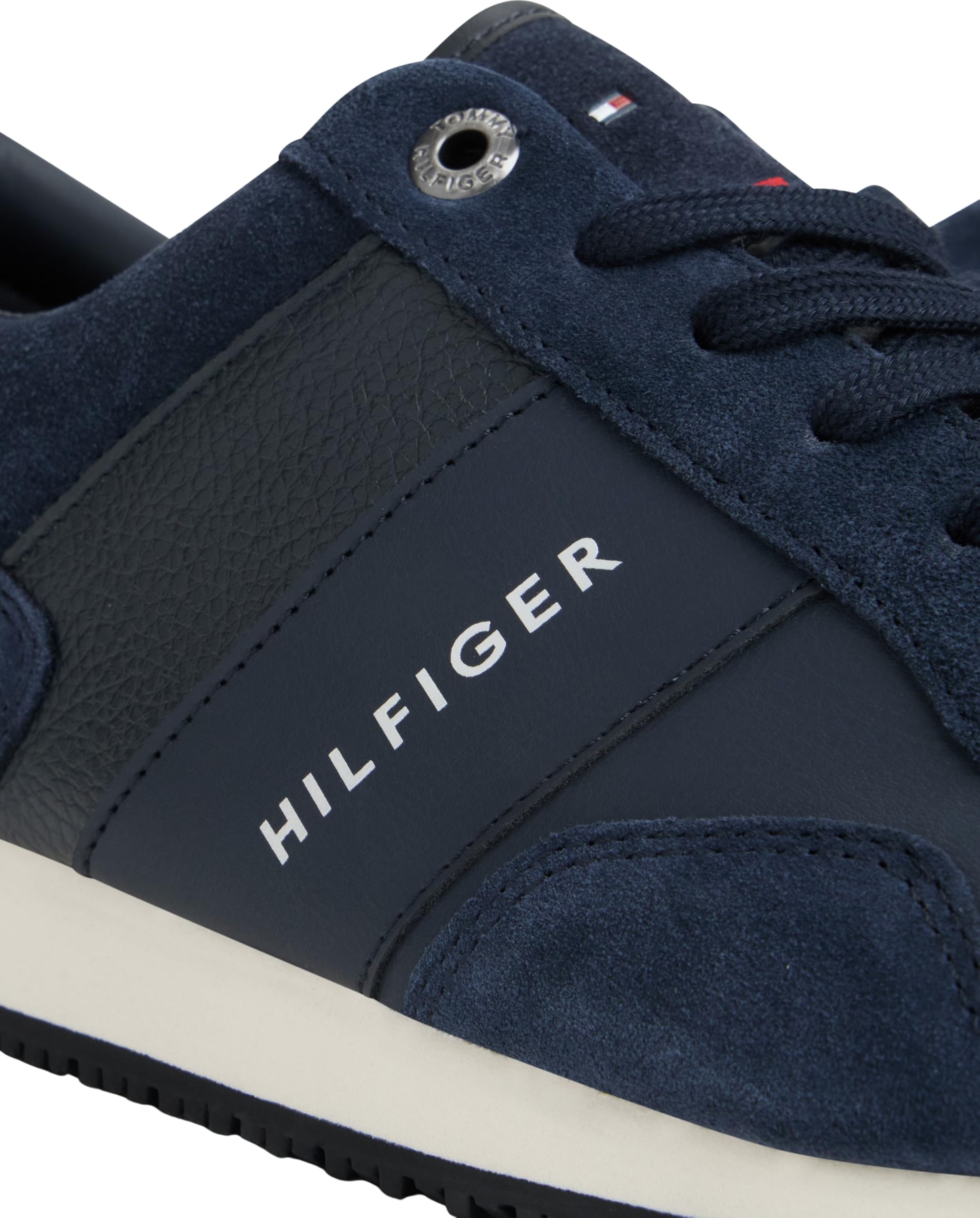 Tommy Hilfiger Iconic Leather Suede Mix Runner - Adidasy Mężczyźni