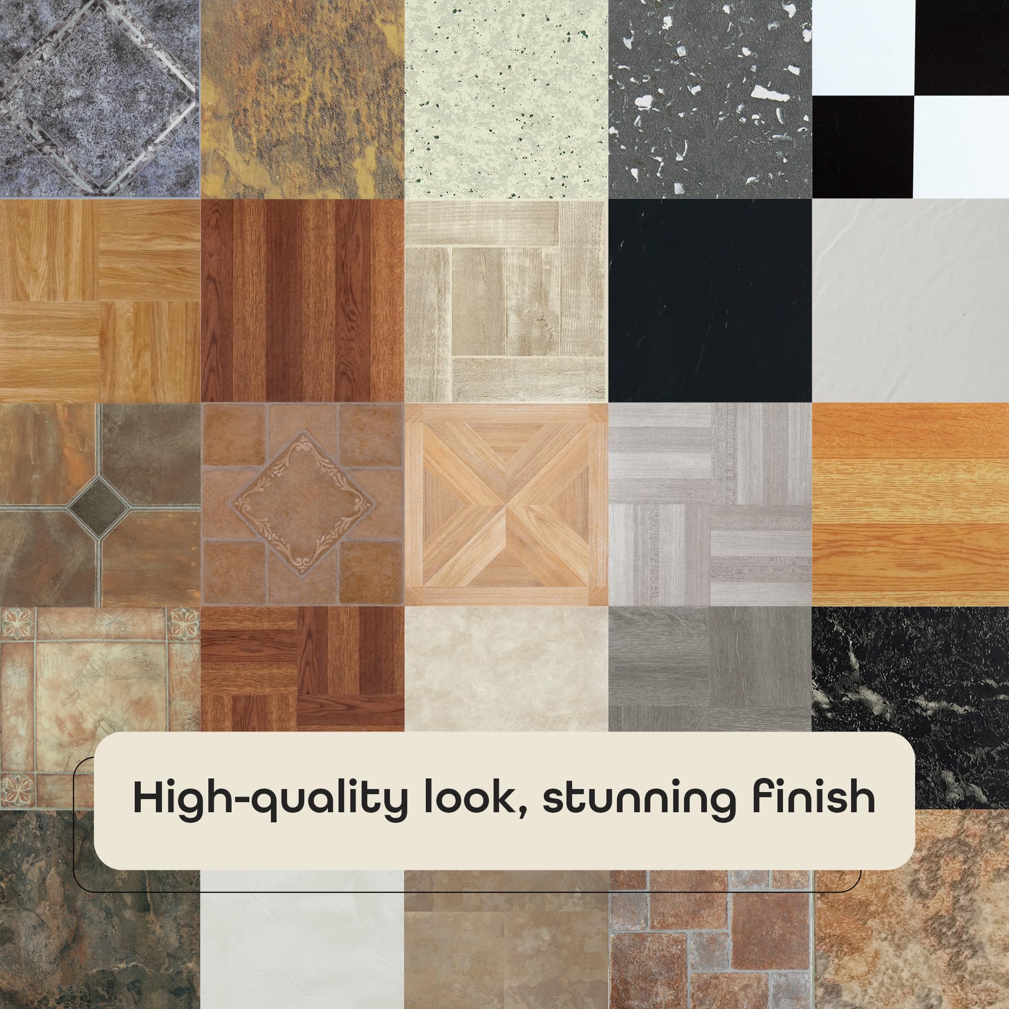 Achim Home Furnishings STT1M42320 Lot de 12 dalles de sol autocollantes en vinyle Granite Sterling - 20 dalles de sol - 20 m²