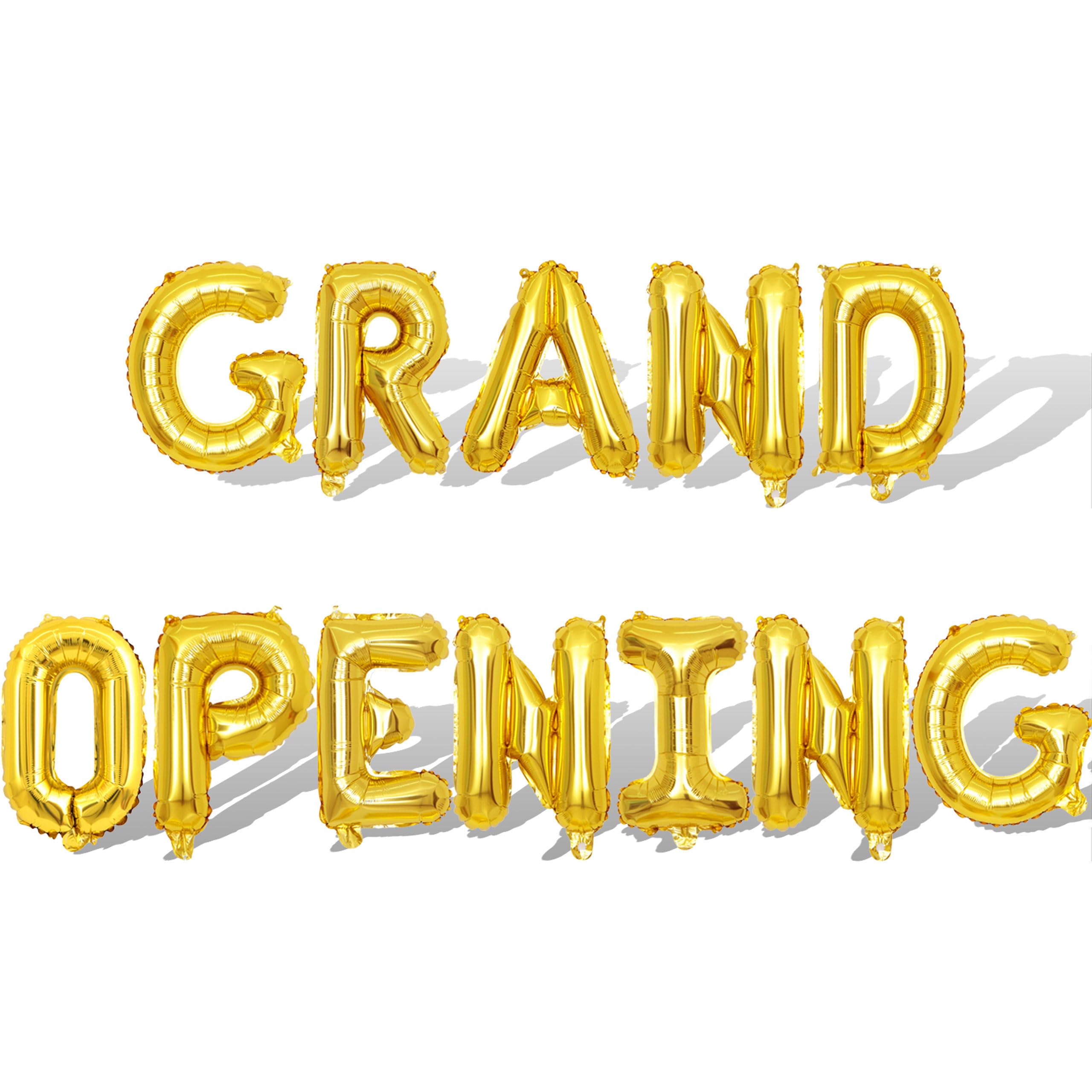 Photo 1 of 2 Set 24Pcs Gold GRAND OPENING Letter Balloons 16in Balloon Foil Letter Decorations Party Decor Gold Letter Balloons GRAND OPENING Party Supplies