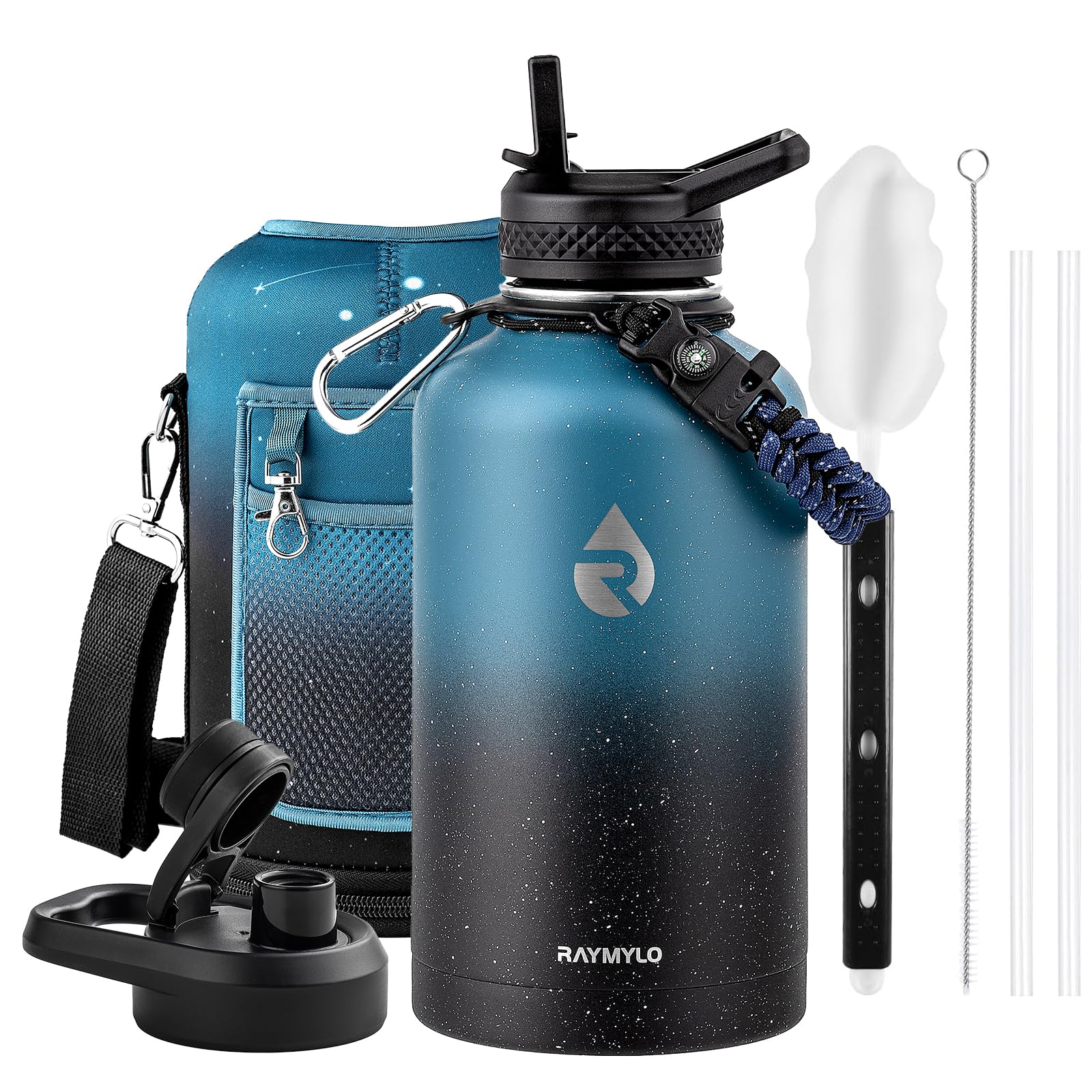 RAYMYLO 2L isolierte Edelstahl-Thermosflasche，3-Schicht-Vakuum-Edelstahl