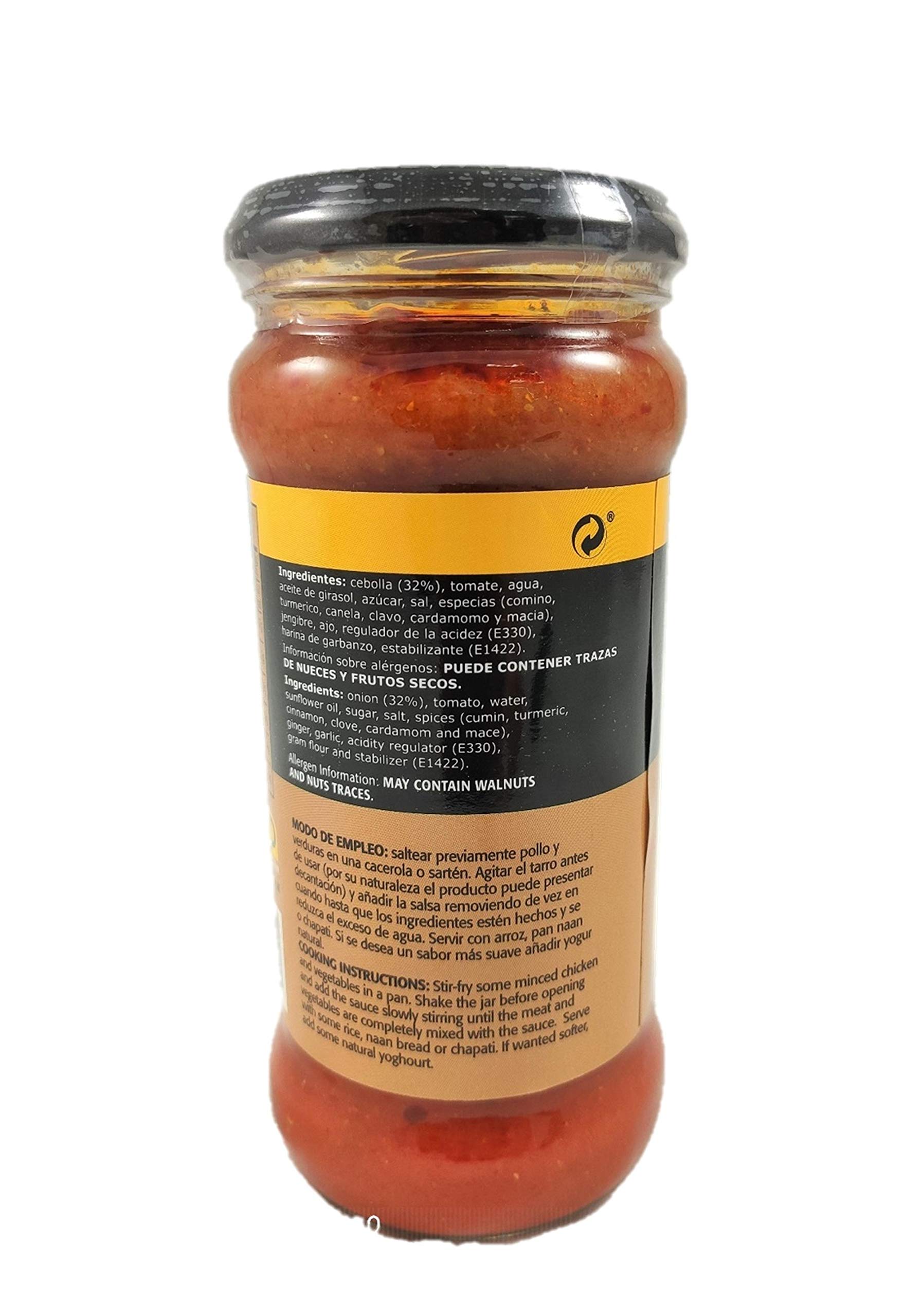 TIGER KHAN Salsa india tradicional con curry (Curry sauce) 340ml 12 unidades