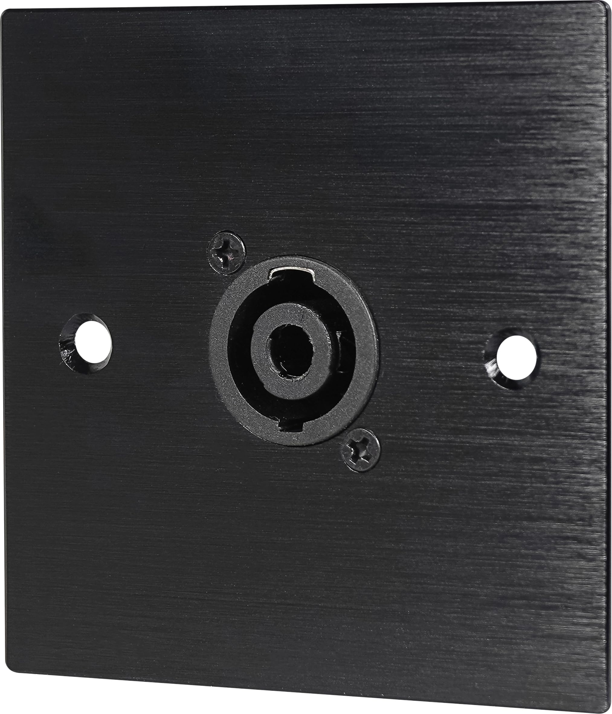 Eagle Black 1 X Four Pole Speaker Socket Wall Plate