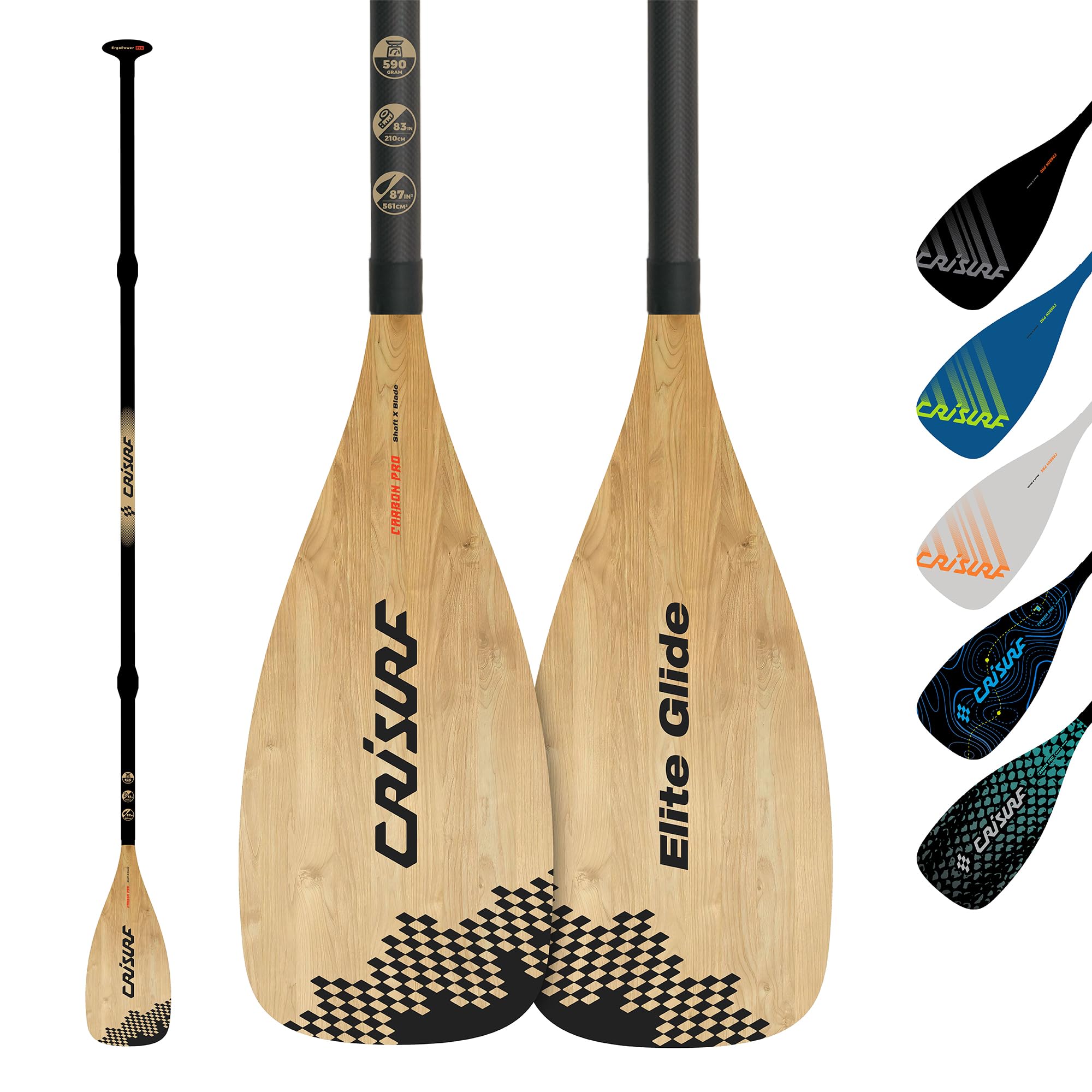 Full Carbon Paddle for Paddle Board – Racing SUP Paddle, Floating 3-Piece Stand-Up Paddleboard Paddle, Adjustable 170-210 cm/67"-83", Lightweight Carbon Fiber Paddle for Surfboard/SUP