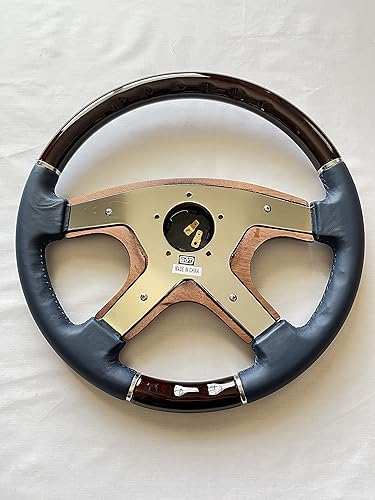 Miniatura 5 de Raptor Volante de madera oscura y cuero azul marino de 15"