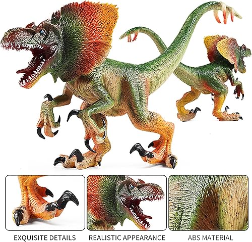 Miniatura 4 de Juguetes de dinosaurio, figuras de juguete de dilofosaurio, colección de figuras de acción de dinosaurio, juguetes de dinosaurio para niños y niñas,
