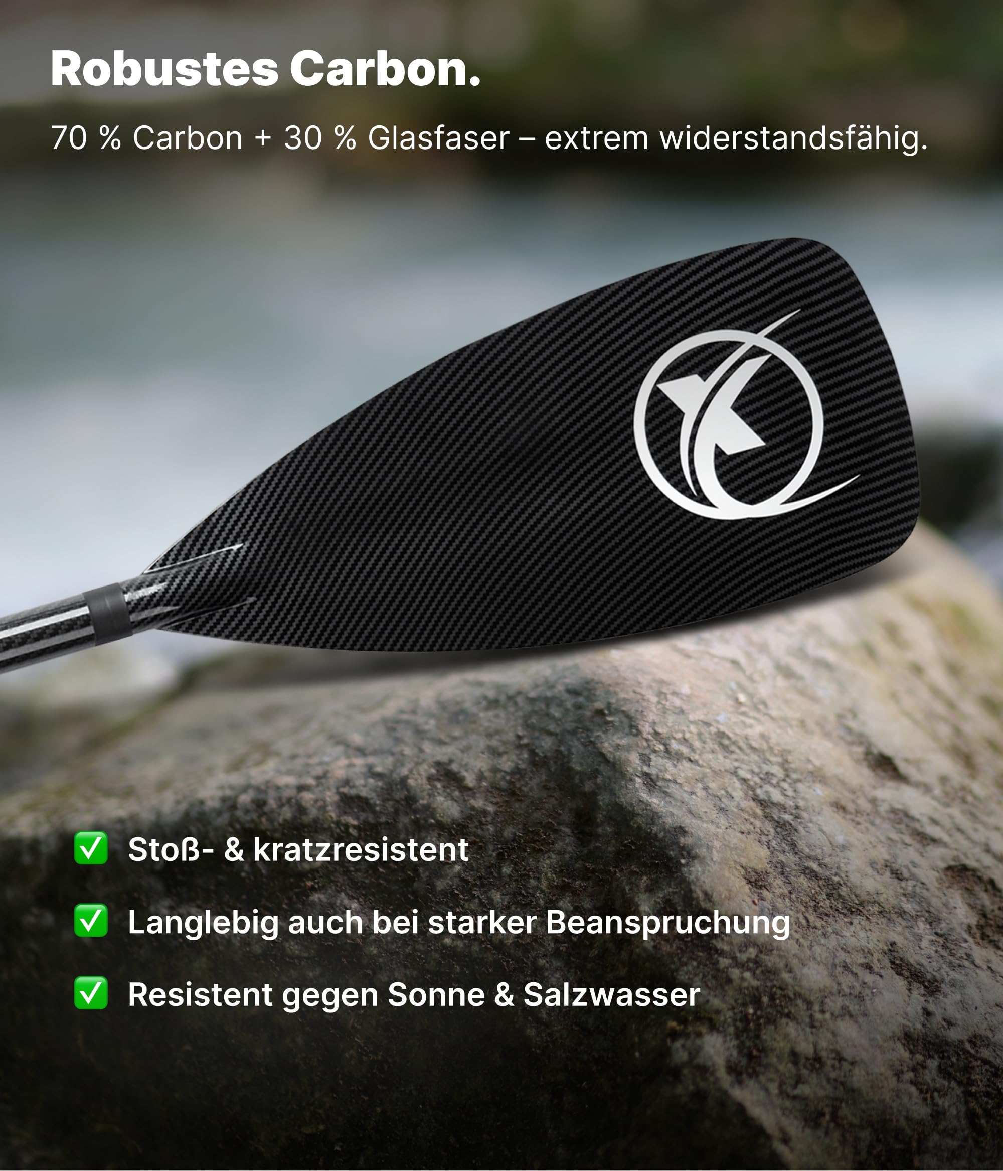 NEMAXX® pagaia SUP – 3 pezzi, telescopica regolabile, alluminio/carbonio, ultraleggera, sistema anti-twist/impugnatura ergonomica – per SUP, kayak, canoa e gommone (diversi modelli e lunghezze)