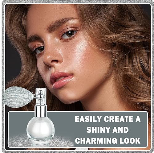 Miniatura 7 de Spray de purpurina corporal plateada para el cuerpo iluminador de brillo corporal spray de purpurina en polvo para ropa cabello y cuerpo iluminador