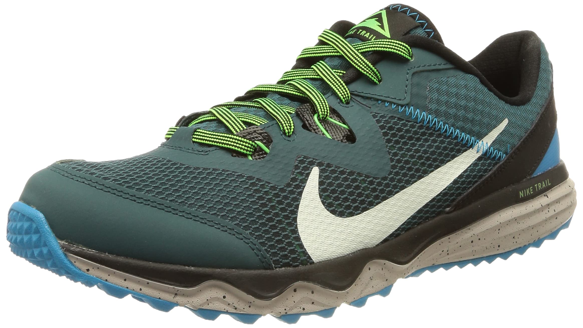 NIKE Juniper Trail, Zapatillas Hombre, Dark Teal Green/Light Silver/Black, 41 EU