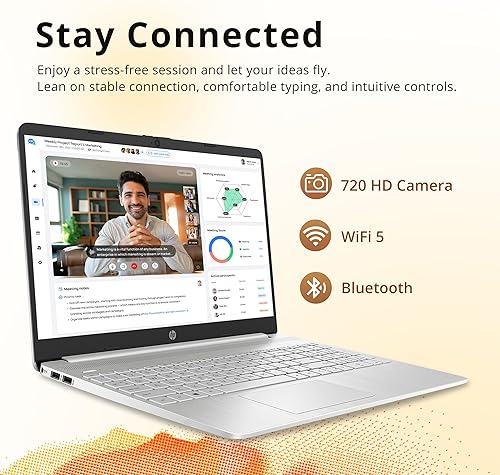 Miniatura 3 de HP Portátil con pantalla táctil HD de 15.6", Intel Core i3-1215U, 32 GB de RAM, SSD PCIe de 1 TB, gráficos Intel UHD, Num Pad, cámara web HD, carga